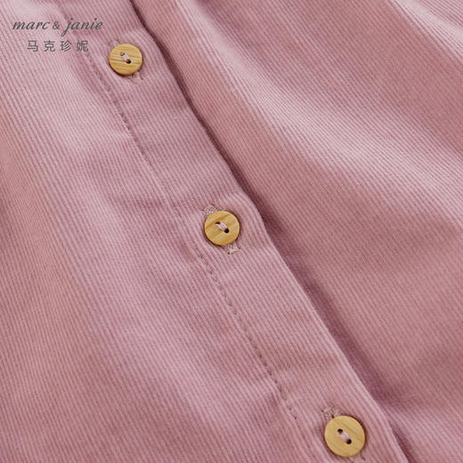 马克珍妮秋装新款 女童花边大翻领灯芯绒衬衫221568 商品图4