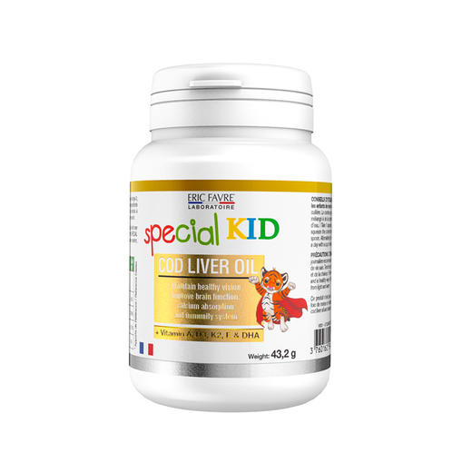 【保税仓】法国艾瑞可鳕鱼油Eric Favre儿童鳕鱼肝油胶囊60粒 商品图0