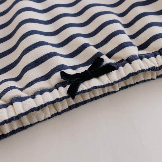 【马克珍妮 芦芙】秋装新款 女童简约条纹宽松纯棉卫衣221101 商品图3