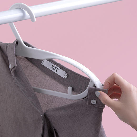 茶花亲羽宽肩无痕衣架防滑衣服架晾衣架6支装101005 商品图1