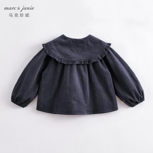 马克珍妮秋装新款 女童花边大翻领灯芯绒衬衫221568 商品图2