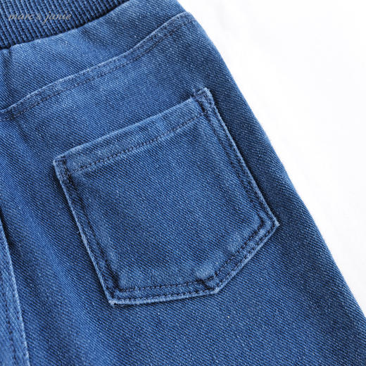 马克珍妮春 女童针织牛仔裤 儿童喇叭裤221558 商品图3