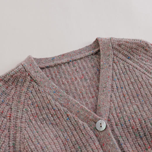 【马克珍妮 芦芙】秋装新款 女童绵羊毛V领针织开衫221637 商品图3