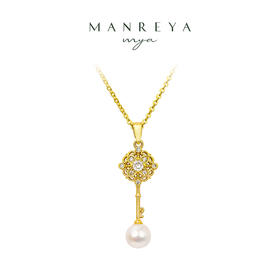 Manreya玛芮雅「女王的殿堂-密钥传说」淡水珍珠复古浪漫钥匙项链