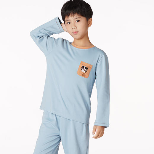 都市丽人眯雅佳好睡好眠童装棉质长袖套装双面无尘棉中家居服长袖睡衣JH29B1 商品图6