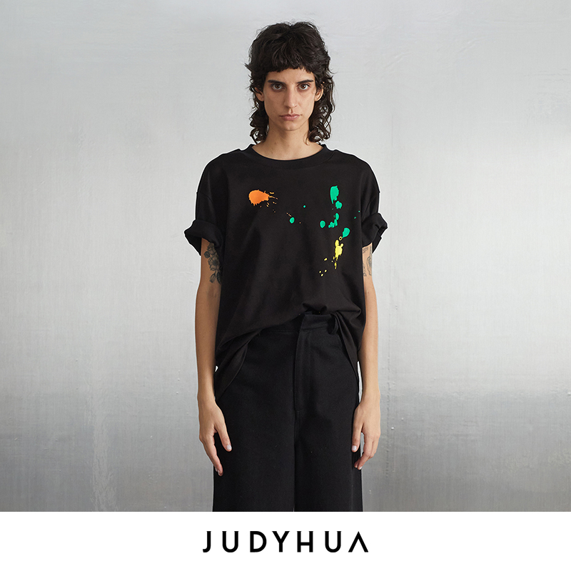 JUDYHUA 艺术家系列飞溅丙烯设计T恤