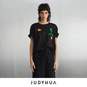 JUDYHUA 艺术家系列飞溅丙烯设计T恤
