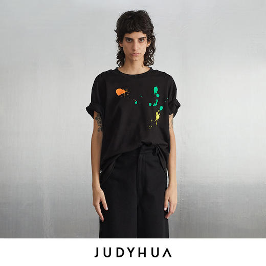 JUDYHUA 艺术家系列飞溅丙烯设计T恤 商品图0