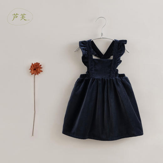 【马克珍妮 芦芙】秋装新款 女童法式花边纯棉背带裙221606 商品图1