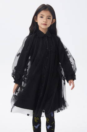 江南布衣童  22年秋款宽松网纱中长款风衣  1M8912040