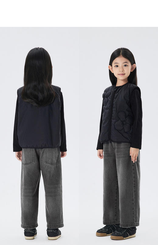 江南布衣童  22年秋款  无袖马甲合身羽绒马甲  1M8C12130 商品图8