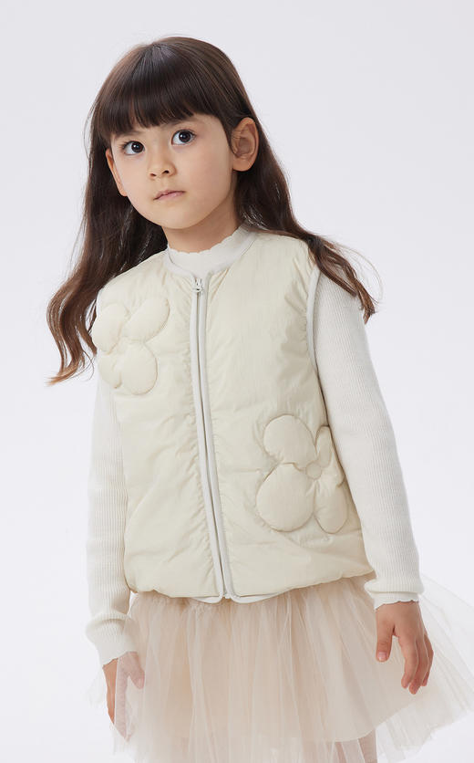 江南布衣童  22年秋款  无袖马甲合身羽绒马甲  1M8C12130 商品图3