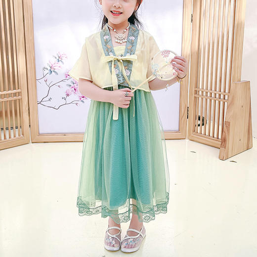 裁缝学苑TQ49儿童汉服纸样连衣裙童装裙子衣服版型打版裁剪样板图 商品图1