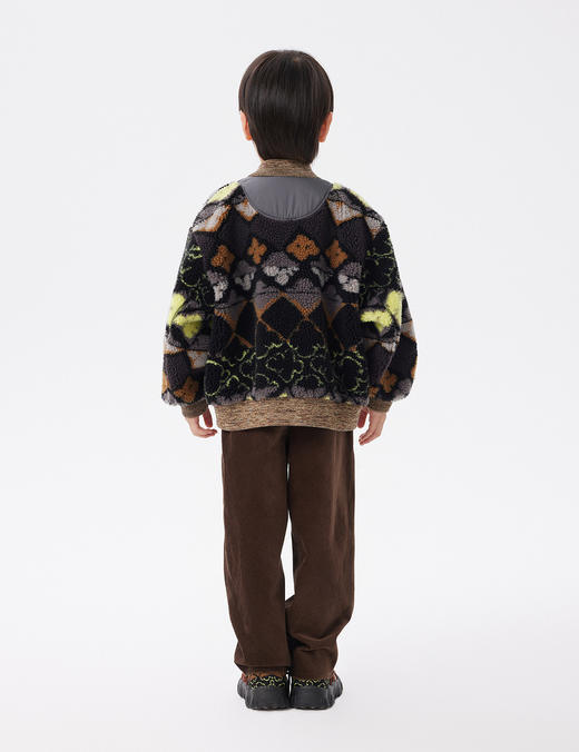 江南布衣童  22年秋款  休闲印花外套仿皮草  1M8A12010 商品图6