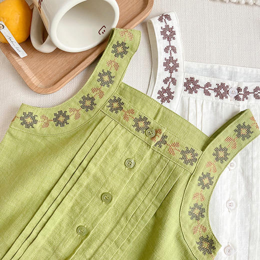 裁缝学苑TQ57儿童棉麻套装无袖吊带背心纸样阔腿裤童装做衣服样板 商品图3