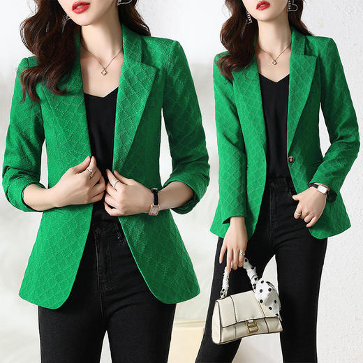 2022秋季新品韩版修身短款一粒扣西装领时尚小西装 YB325【LJY】 商品图1