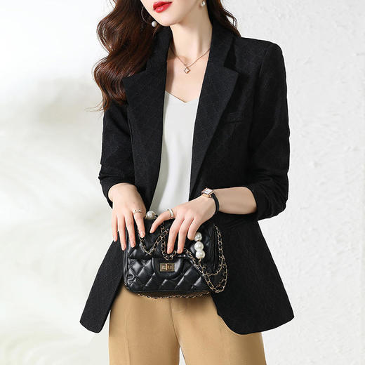 2022秋季新品韩版修身短款一粒扣西装领时尚小西装 YB325【LJY】 商品图2