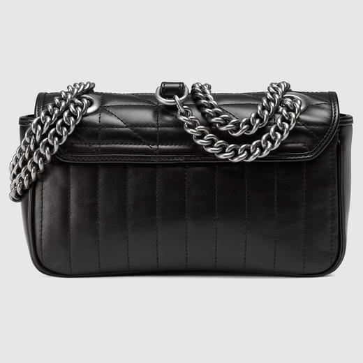 【二】GUCCI 古驰 女士 GG Marmont系列 绗缝皮革迷你单肩包 黑色 446744 UM8AN 1000 商品图2