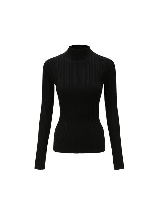 【卡尔波】露背设计高领精纺羊毛上衣/220041 商品图4