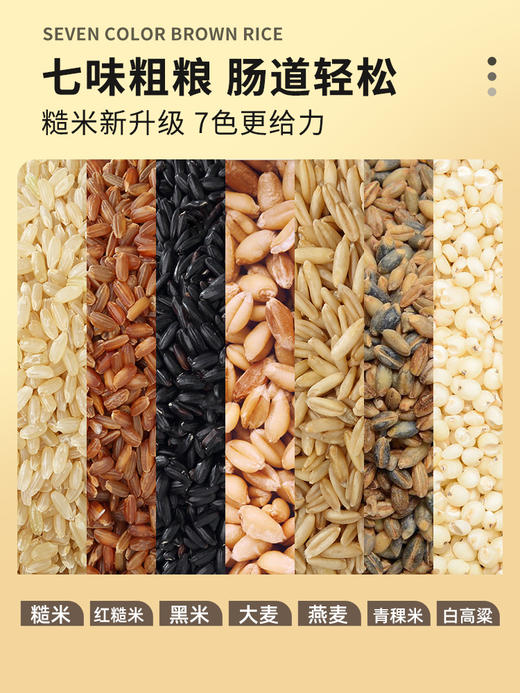 健身七色米5斤五谷杂粮饭粗粮主食五色糙米八宝粥新米组合三色米昔日印象 商品图0