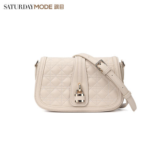 SATURDAYMODE复古菱格斜挎包女秋季通勤百搭包包MD23210105 商品图4