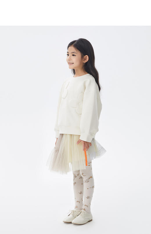 江南布衣童  22年秋款  网纱透明薄纱短款腰裙  1M8D12430 商品图5