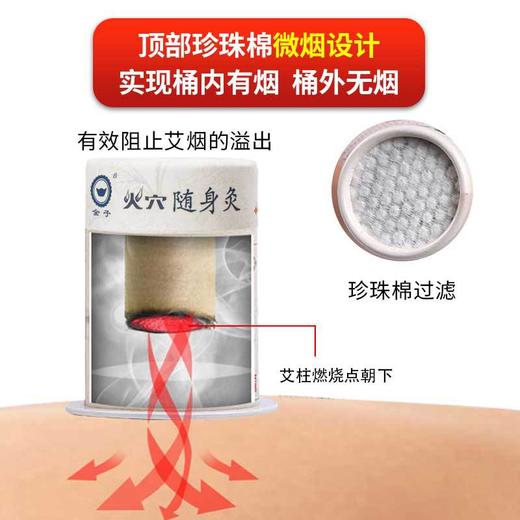 【限时折扣】随身灸家用艾灸盒 4筒+30粒艾柱 商品图1