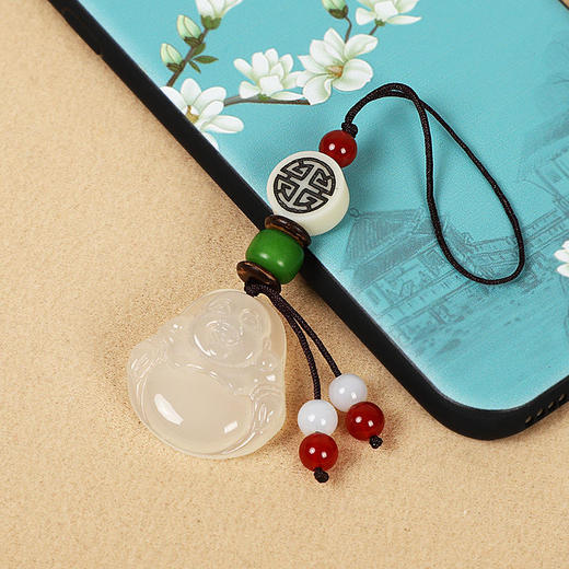 RL-xp57新款玉髓观音汽车钥匙扣挂件 商品图2