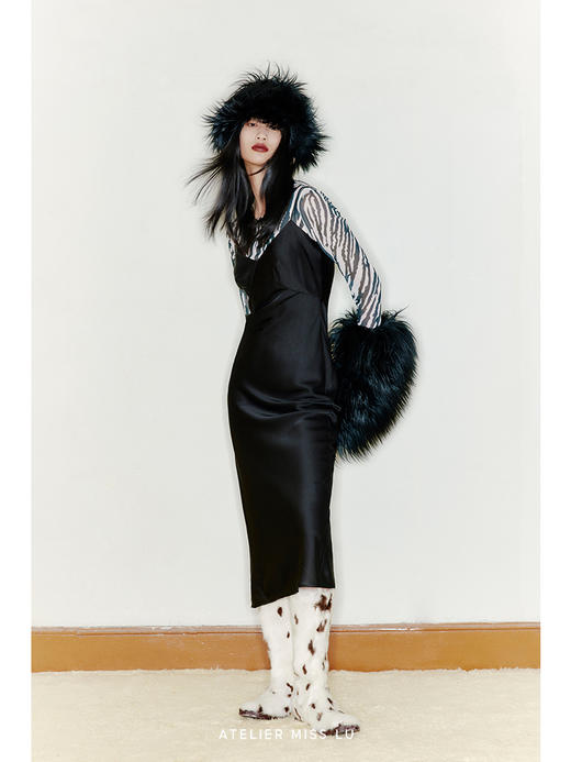 【游离】品牌定制峡谷斑马印花弹力网纱微透上衣/220031 商品图1