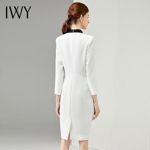 IWY/高端职业装连衣裙白色气质女神范前台美容师售楼部工作服套装Q12301 商品图3