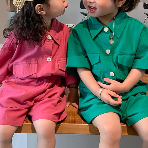 裁缝学苑TQ51 学院风童装纸样服装儿童衬衫+短裤子套装衣服打板图 商品图2