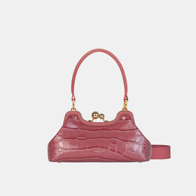 荔枝色鳄鱼纹麦莉包