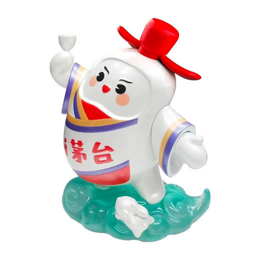 贵州茅台酒 2022年茅台中秋礼盒 200ml*1瓶+瓷质茶具+卡通摆件 53度酱香型白酒 商品图6