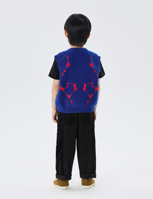 江南布衣童  22年秋款  舒适V领马甲毛衫背心  1M8311740 商品图2