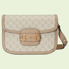 GUCCI 古驰 女士 GG Supreme 帆布 马衔扣1955系列小号手袋单肩包 混色 602204 UULBG 9683