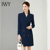IWY/时尚藏青色连衣裙秋季售楼部工作服销售职业西装套装气质修身Q902 商品缩略图0