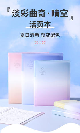 日本kokuyo国誉/淡彩曲奇晴空活页本/大容量/高颜值/笔记本/记事本