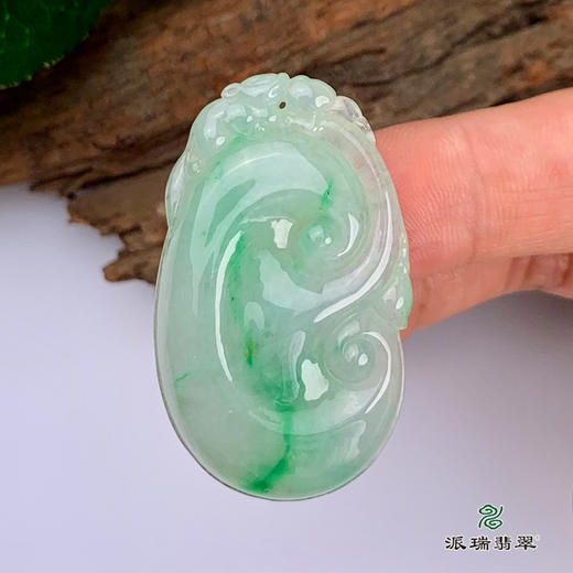 派瑞翡翠 翡翠挂件 糯种 飘花 商品图2