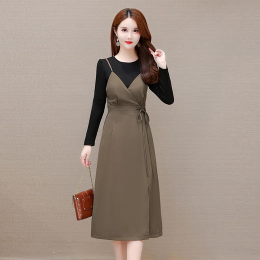 YWE 92B05小香风时尚假两件套装连衣裙 商品图0