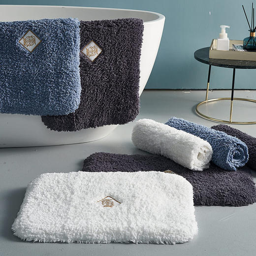 康尔馨 加厚酒店浴室家用地垫卫生间淋浴房吸水脚垫防滑垫毯地巾 商品图0