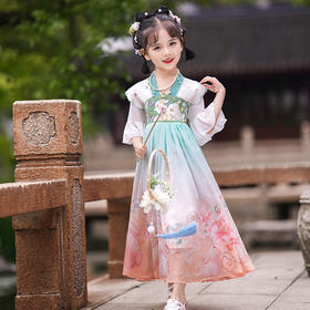 汉服女童裙中国风唐装古装小女孩连衣裙  DY1941