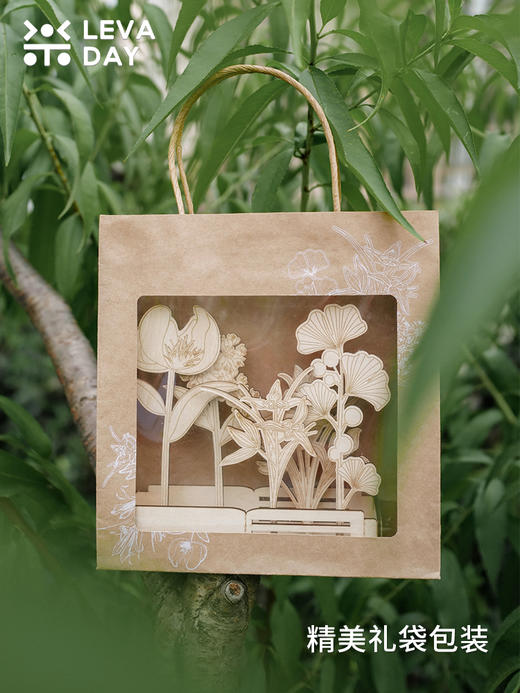 楽畈Levaday｜原创DIY花的礼物亲子涂色木制花教师节送礼扩香摆件 商品图4