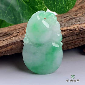 派瑞翡翠 翡翠挂件 糯种 飘花