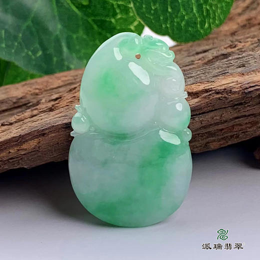 派瑞翡翠 翡翠挂件 糯种 飘花 商品图0