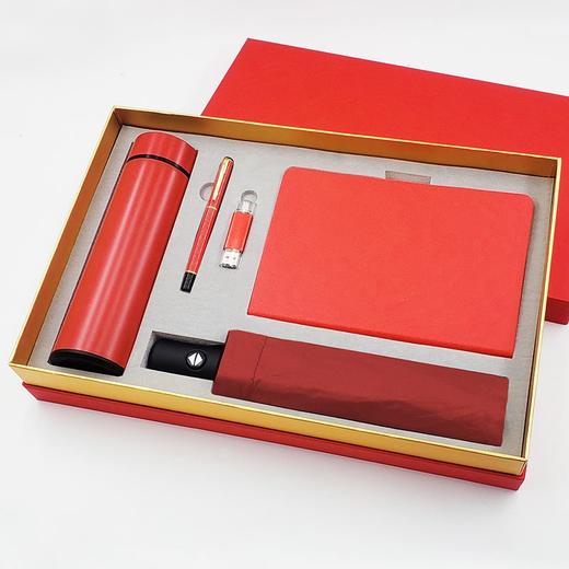 商务笔记本保温杯雨伞笔U盘五件套 商品图1