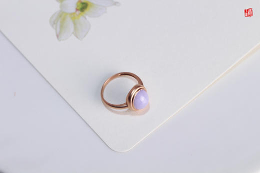 天然紫翡戒指 镶嵌：18K金 商品图4