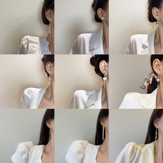 【金属质感耳饰，法式简奢风】东大门时尚简约女，网红个性满钻耳坠，ins风气质猫眼石耳饰 商品图1