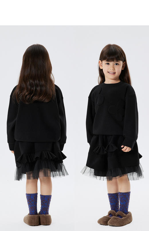 江南布衣童  22年秋款  棉质宽松无帽套头卫衣  1M8411900 商品图9