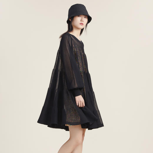 【高端系列】谜底2022秋复古两件式圆领套头针织连衣裙223GZ1308 商品图1