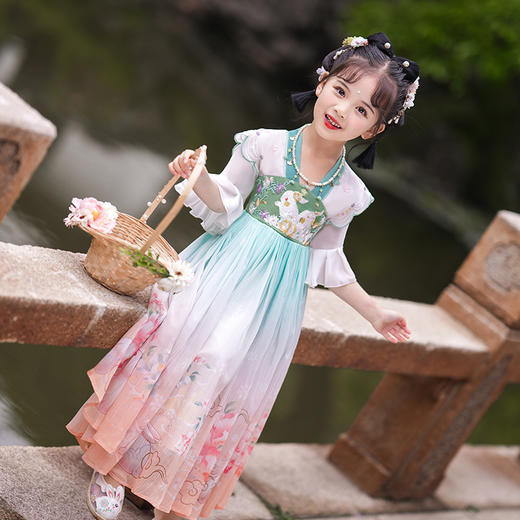 汉服女童裙中国风唐装古装小女孩连衣裙  DY1941 商品图2